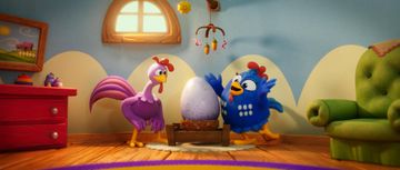 Galinha Pintadinha e Galo em cena